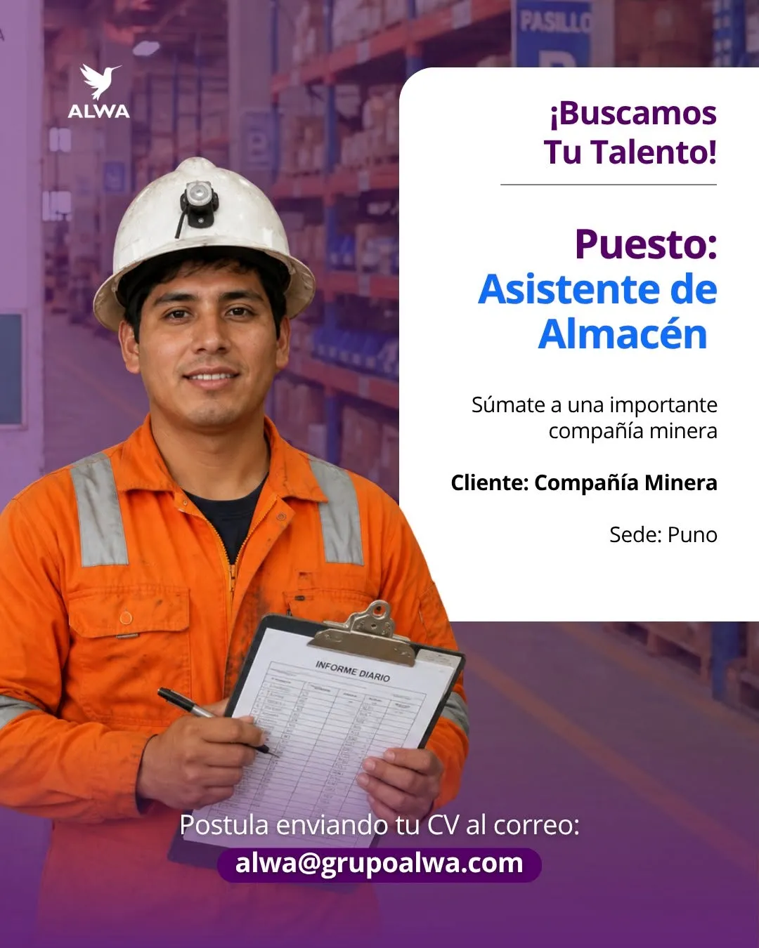 Aviso: Asistente de Almacen — toca para verlo completo