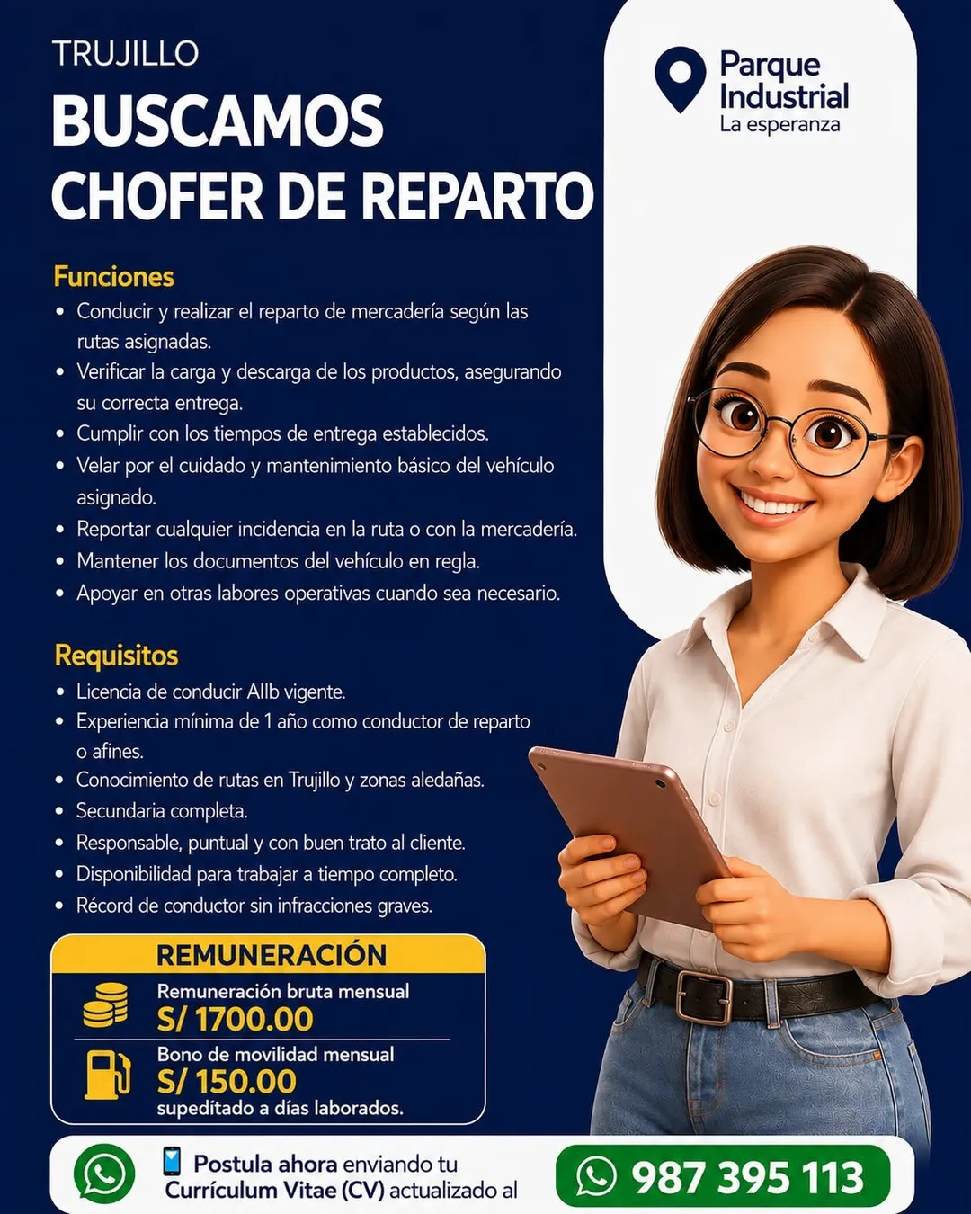 Aviso: Chofer de Reparto — toca para verlo completo