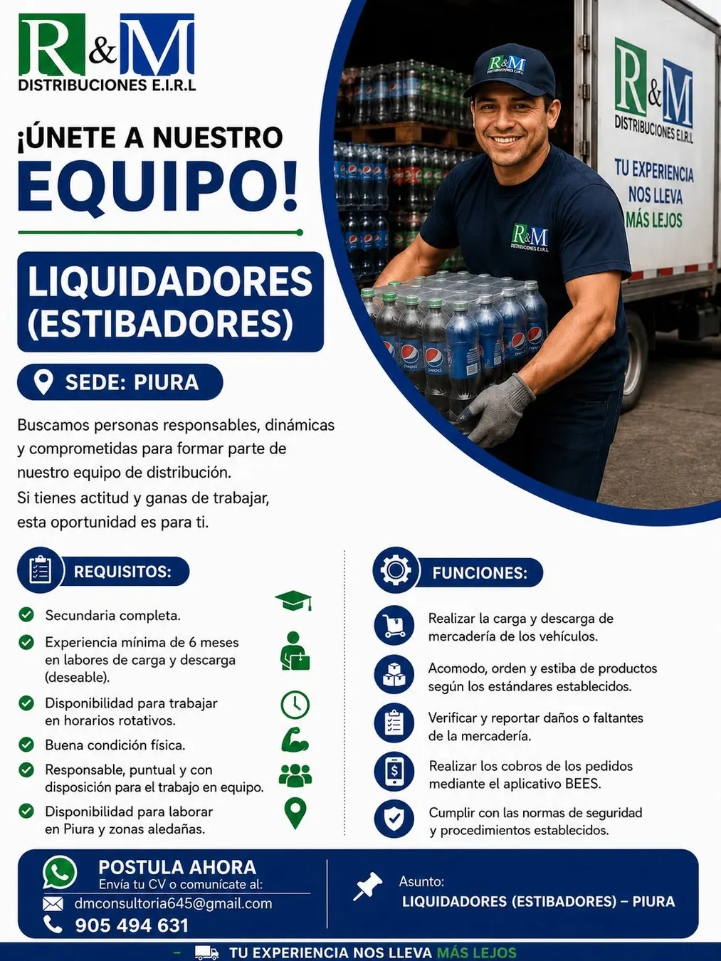 Aviso: AUXILIARES DE REPARTO Y LIQUIDADORES (ESTIBADORES) — toca para verlo completo