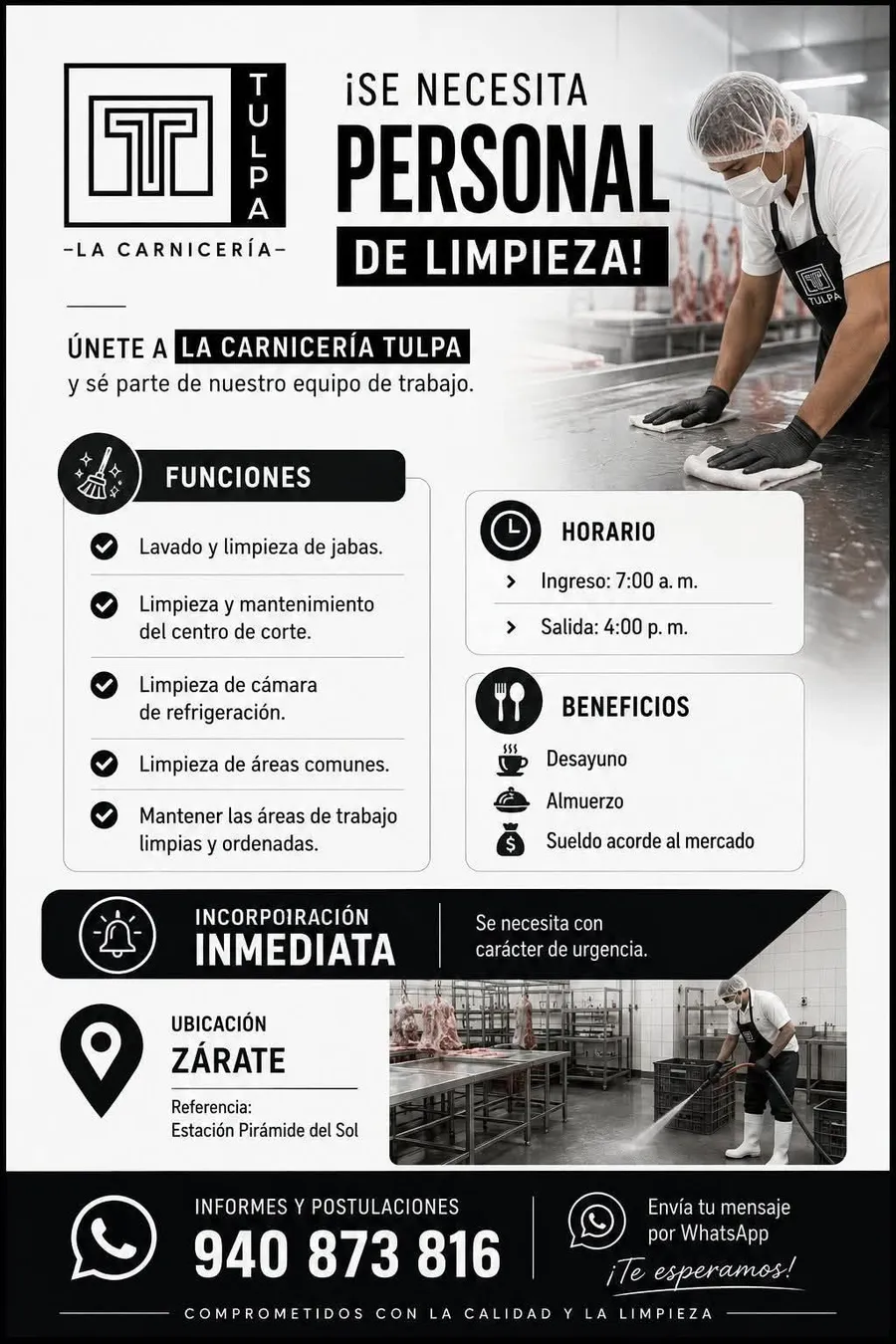 Aviso: PERSONAL DE LIMPIEZA — toca para verlo completo