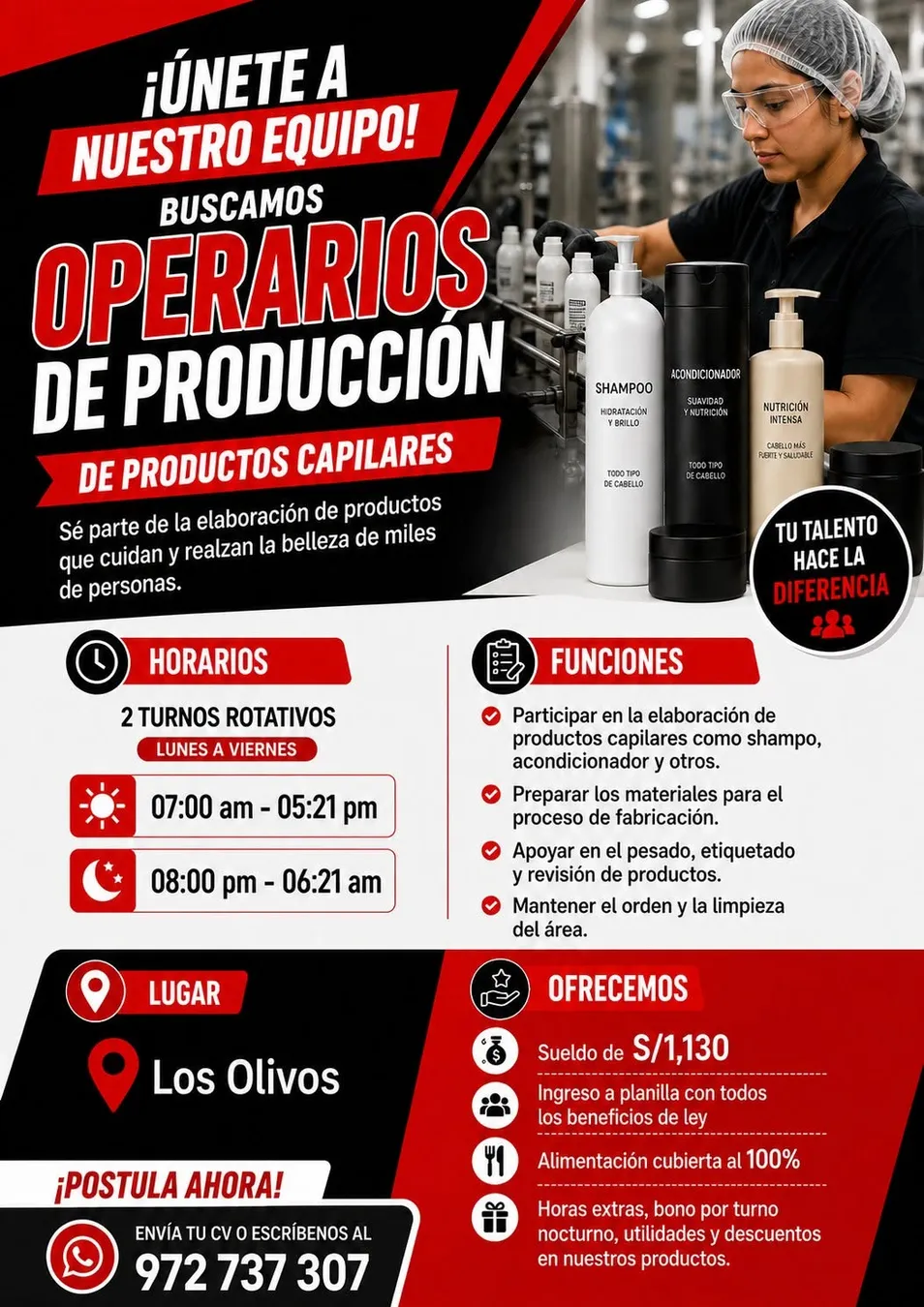 Aviso: Operarios de Producción — toca para verlo completo