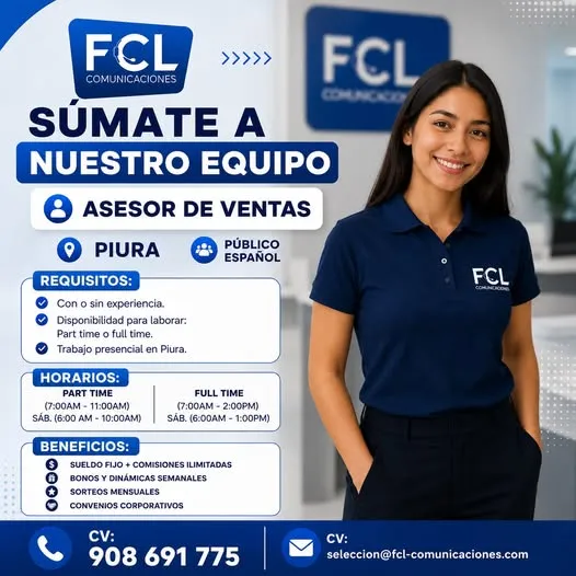 Aviso: ASESOR DE VENTAS — toca para verlo completo
