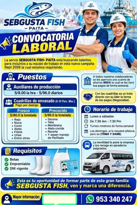 Aviso: AUXILIARES DE PRODUCCIÓN — toca para verlo completo
