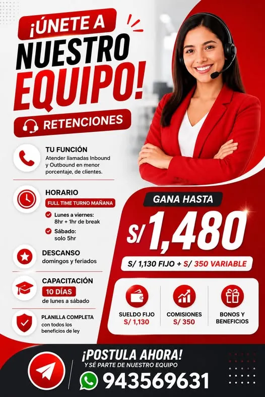 Aviso: ASESORA DE RETENCION — toca para verlo completo