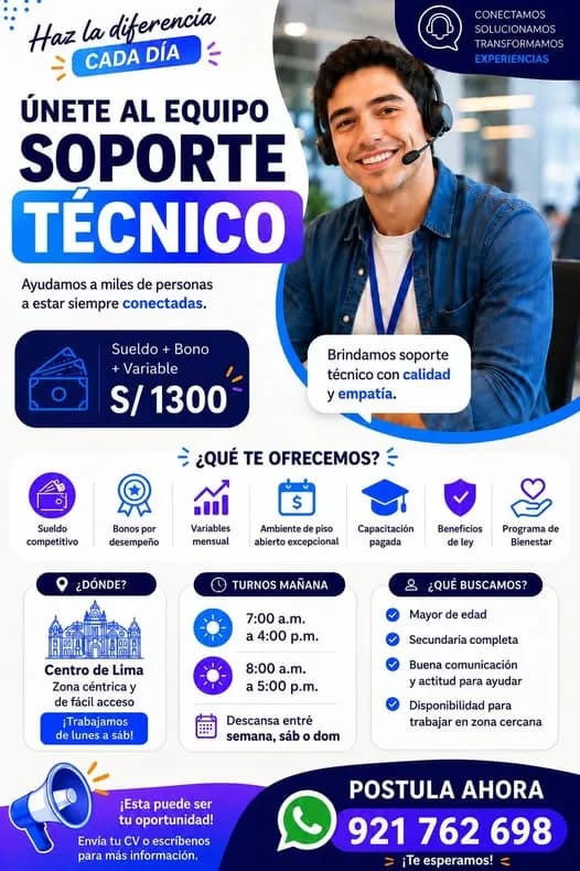 Aviso: SOPORTE TECNICO — toca para verlo completo
