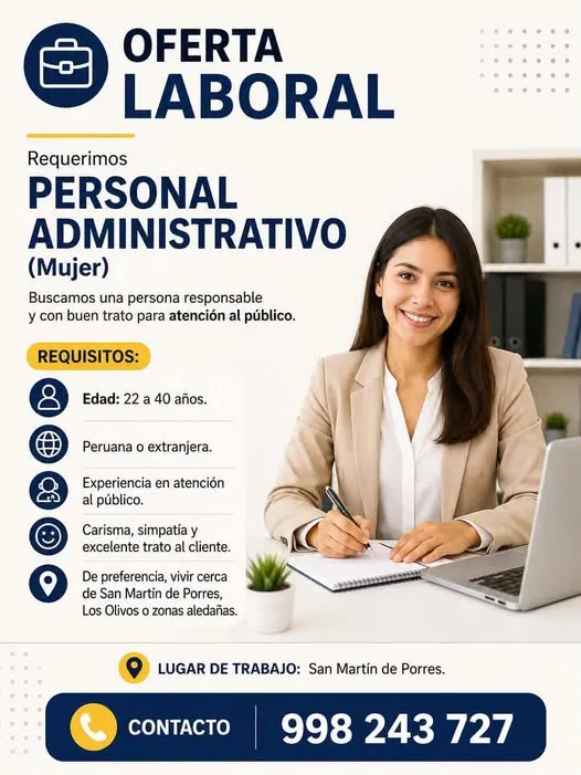 Aviso: PERSONAL ADMINISTRATIVO — toca para verlo completo