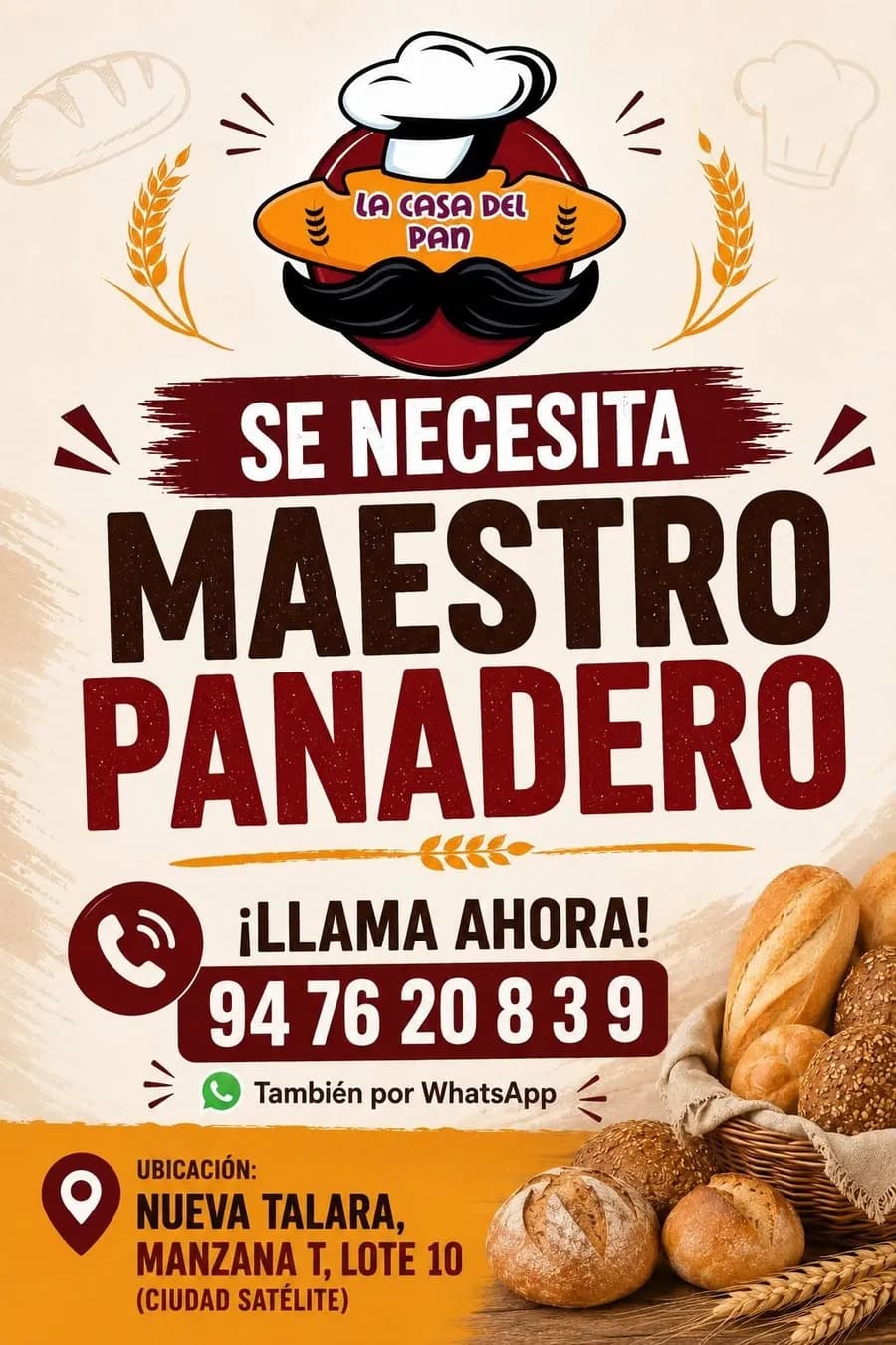 Aviso: MESTRO PANADERO — toca para verlo completo