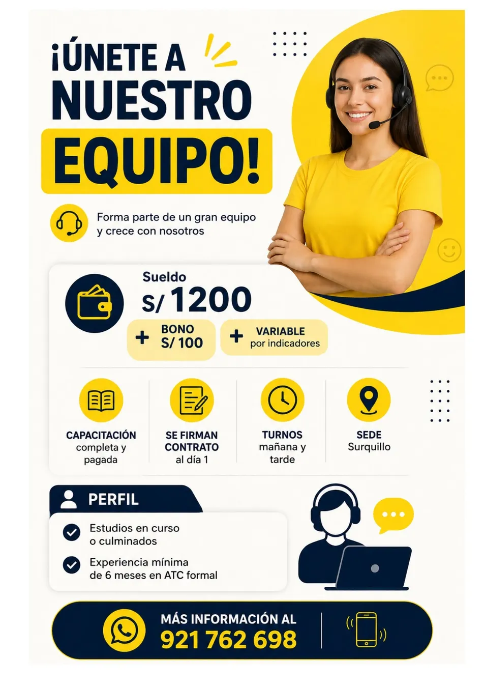 Aviso: CALL CENTER — toca para verlo completo