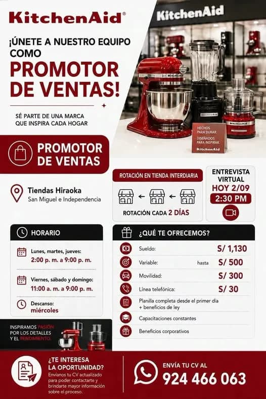 Aviso: PROMOTOR DE VENTAS — toca para verlo completo