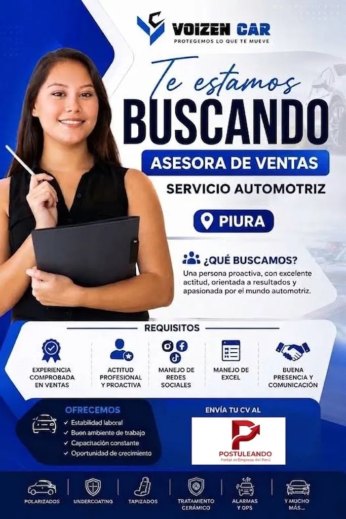Aviso: ASESORA DE VENTAS — toca para verlo completo