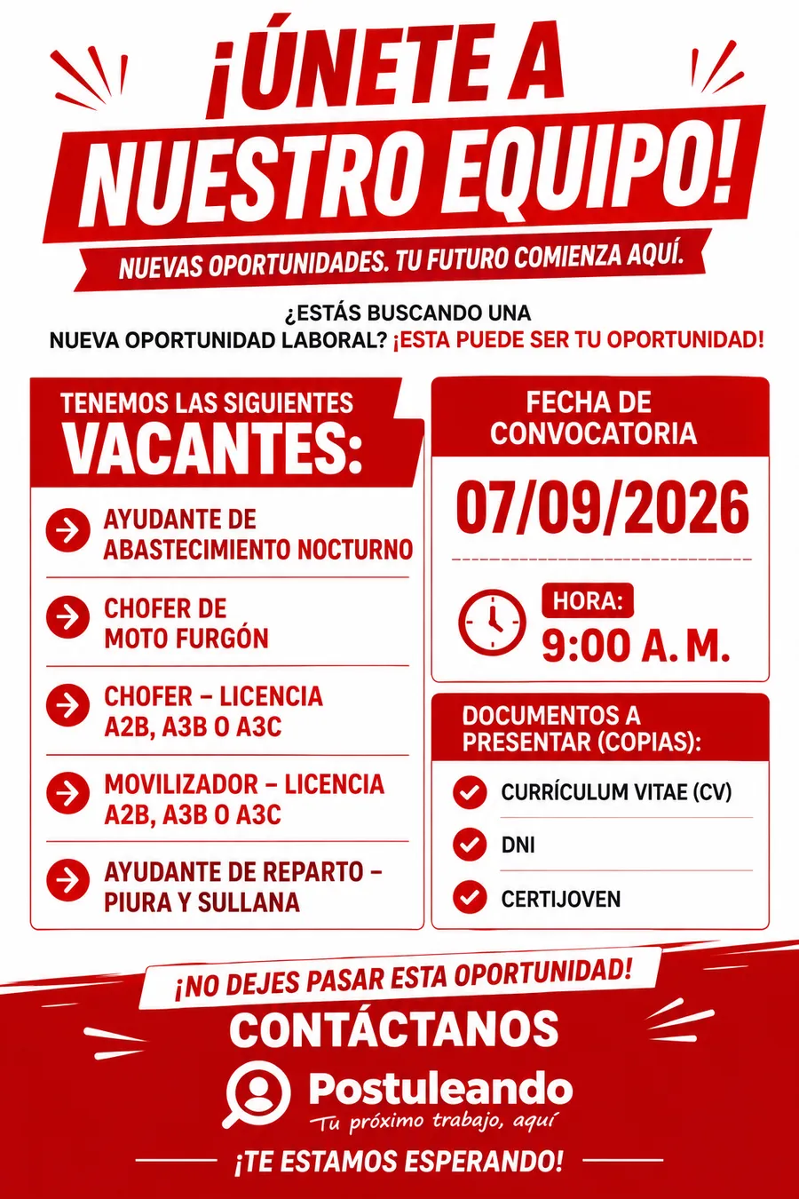 Aviso: CONVOCATORIA MASIVA — toca para verlo completo