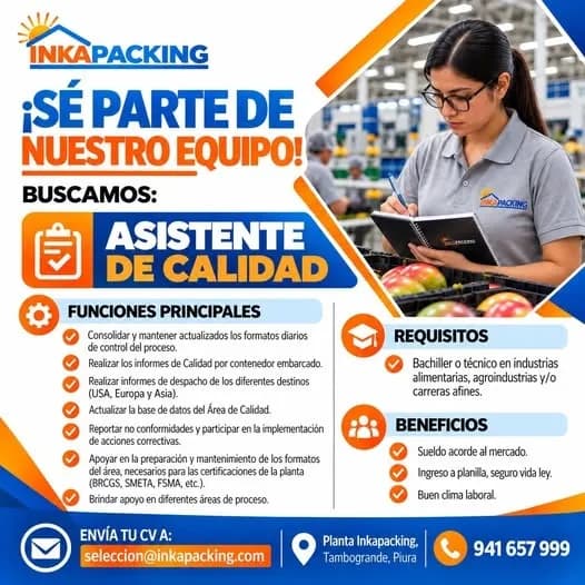 Aviso: ASISTENTE DE CALIDAD — toca para verlo completo
