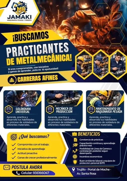 Aviso: PRACTICANTES DE METALMECANICA — toca para verlo completo