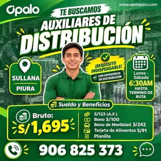 Aviso: AUXILIAR DE DISTRIBUCIÓN — toca para verlo completo