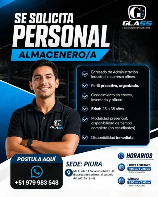 Aviso: PERSONAL ALMACENERO — toca para verlo completo