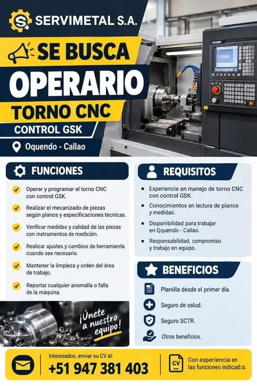 Aviso: OPERARIO TORNO CNC — toca para verlo completo